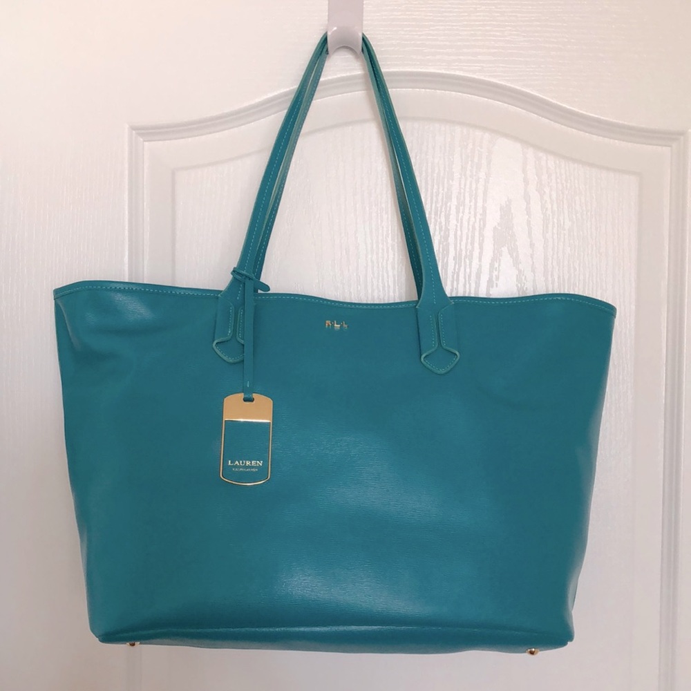 Ralph Lauren Tote bag Turquoise colour